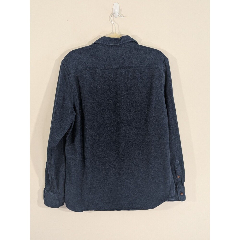Faherty Shirt Mens Large Blue Brushed Alpine Knit Flannel Cotton Long Sleeve - Picture 10 of 10